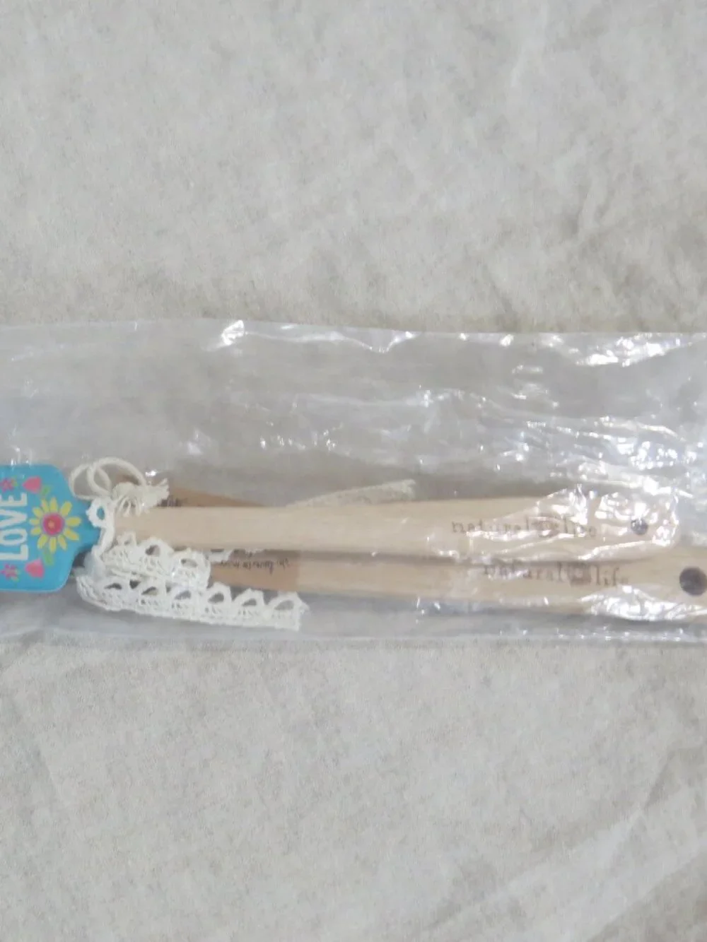 New Natural Life Spatula Set  (1 Regular 1 Mini) Flower